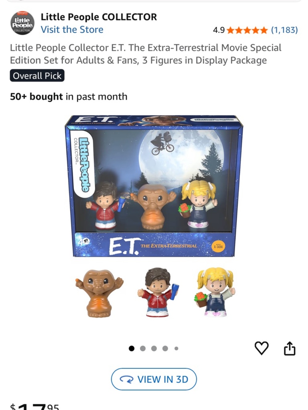 Little People E.T. Figure 3-Pack - Brown, Red, Blonde - Picture 4 of 4